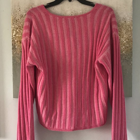 DKNY Pink Ribbed Sweater (NWT) - Picture 5 of 10